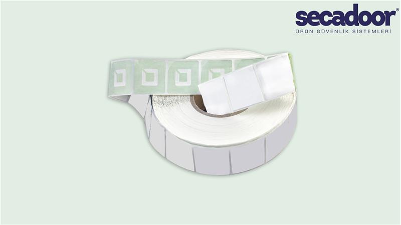 Radyo Frekans Kağıt Alarm Etiketi 30x30 mm
