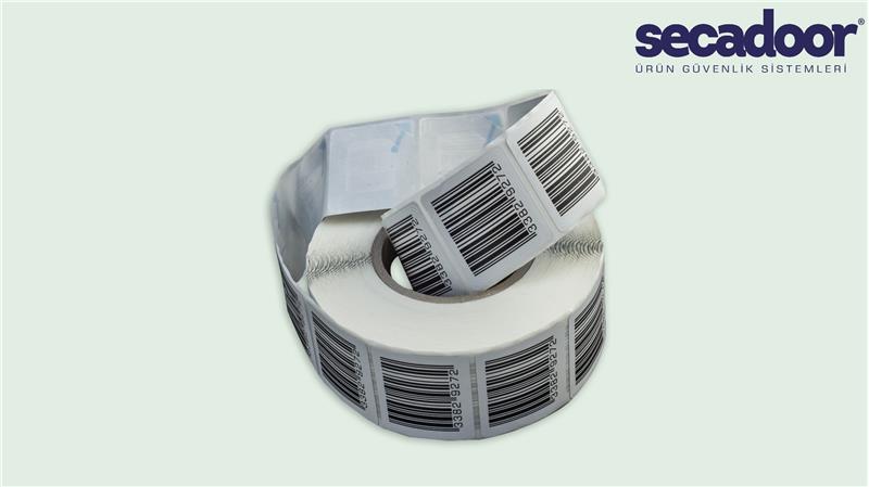Radyo Frekans Barkodlu Kağıt Alarm Etiketi 50x50 mm
